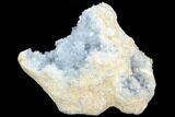 Sky Blue Celestine (Celestite) Geode Section - Madagascar #126539-2